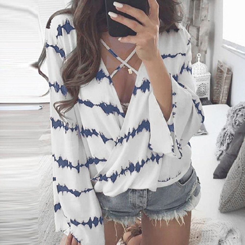 SALE ! NWT Surplice Top Chiffon Relaxed Open BoHo